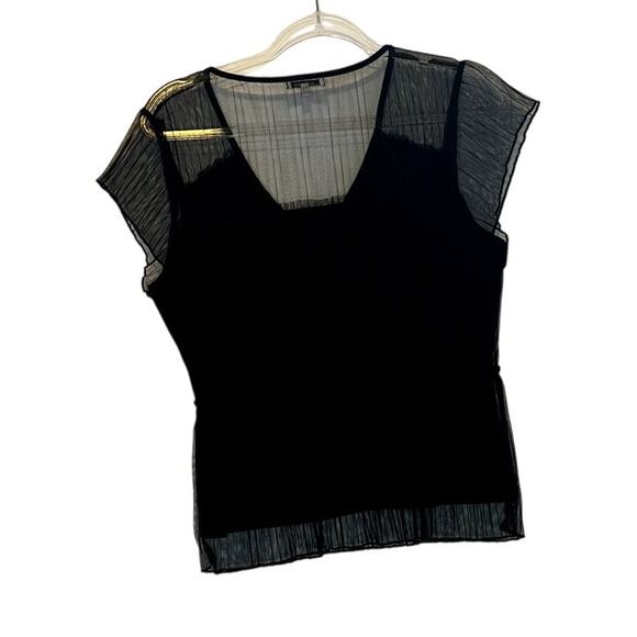 Black Swan Black Retro Peplum Top M - Picture 3 of 3